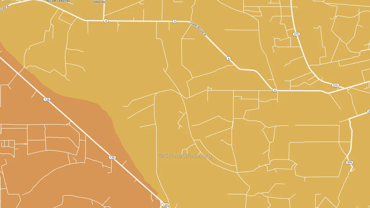 Saranac, LA Map of Drug-Related Crime Rates