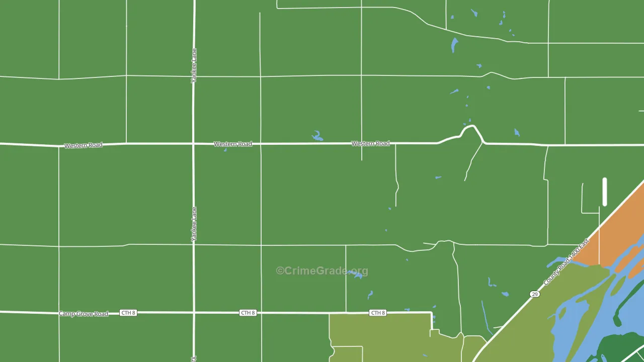 Saratoga Center, IL Map of Drug-Related Crime Rates