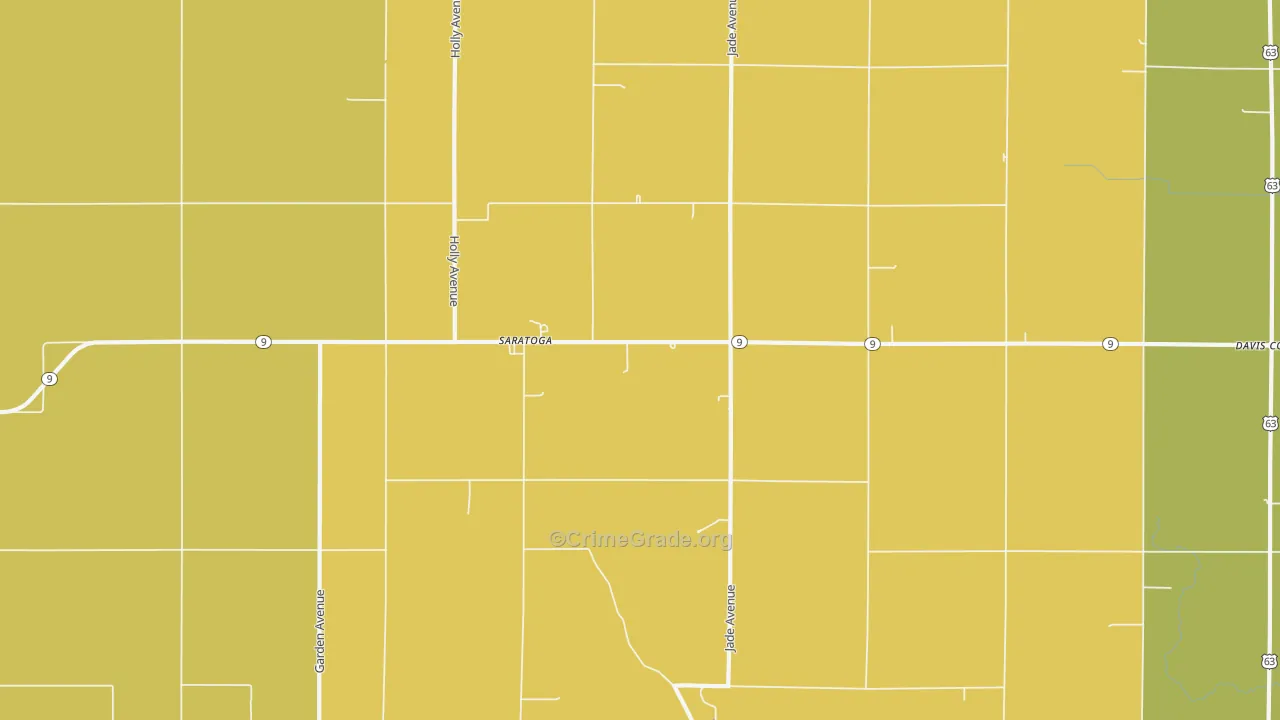 Saratoga, IA Map of Drug-Related Crime Rates