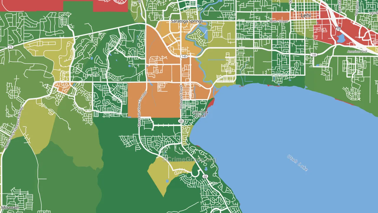 Saratoga Springs, UT Map of Drug-Related Crime Rates