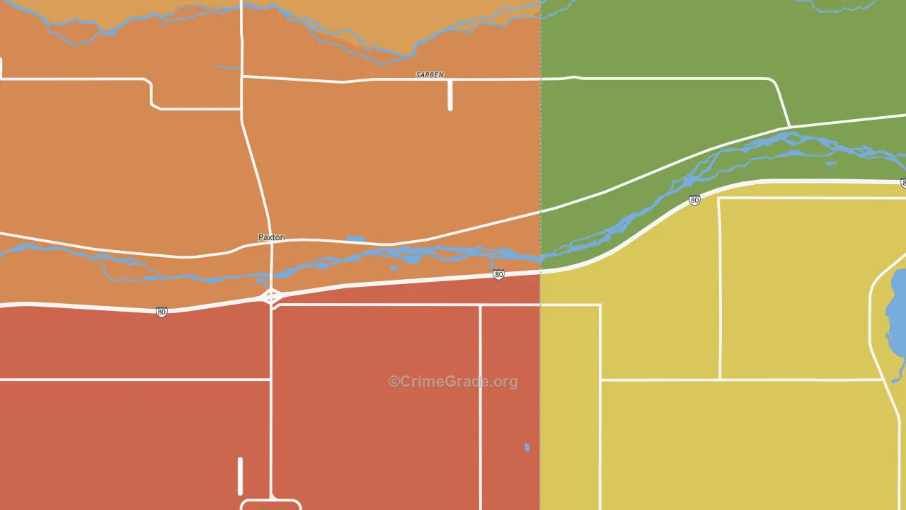 Sarben, NE Map of Drug-Related Crime Rates