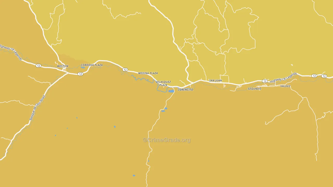 Sarcillo, CO Map of Drug-Related Crime Rates