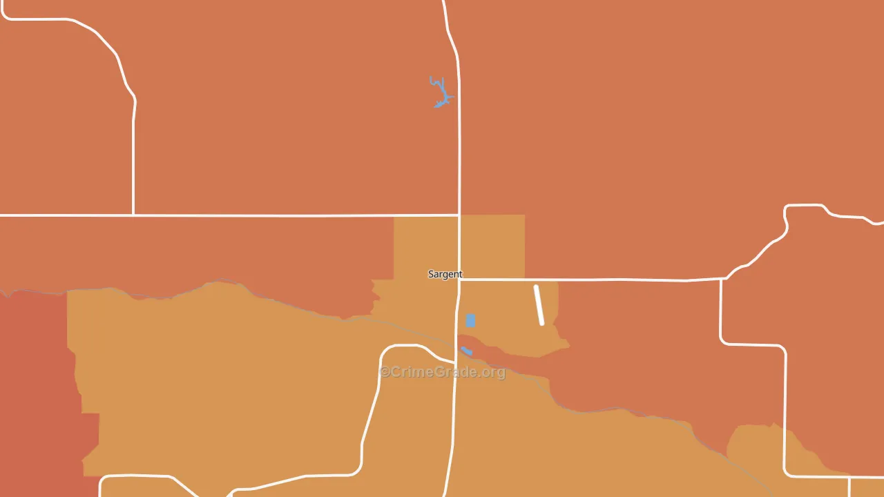 Sargent, NE Map of Drug-Related Crime Rates