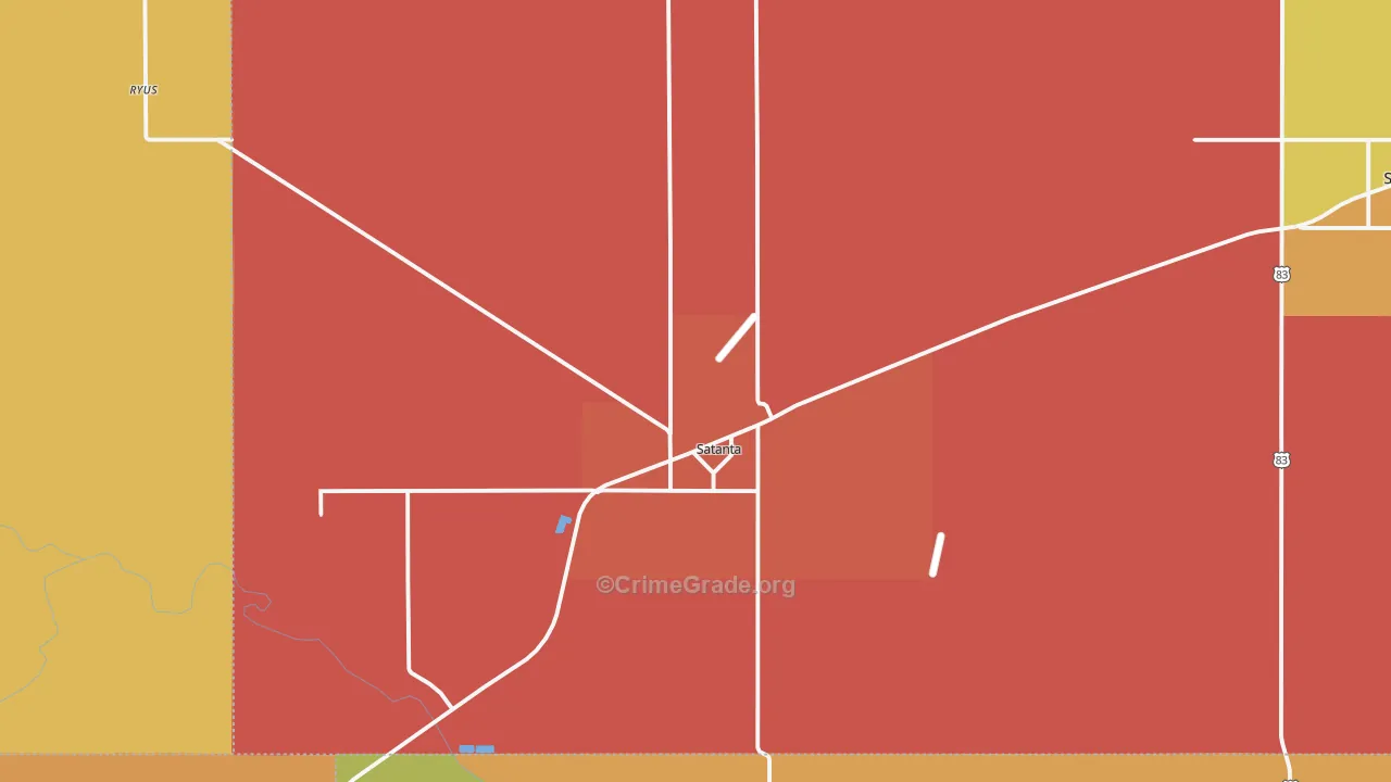 Satanta, KS Map of Drug-Related Crime Rates
