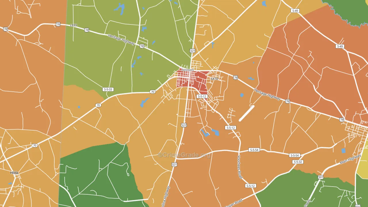 Sato, SC Map of Drug-Related Crime Rates