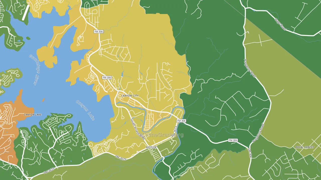 Sattler, TX Map of Drug-Related Crime Rates