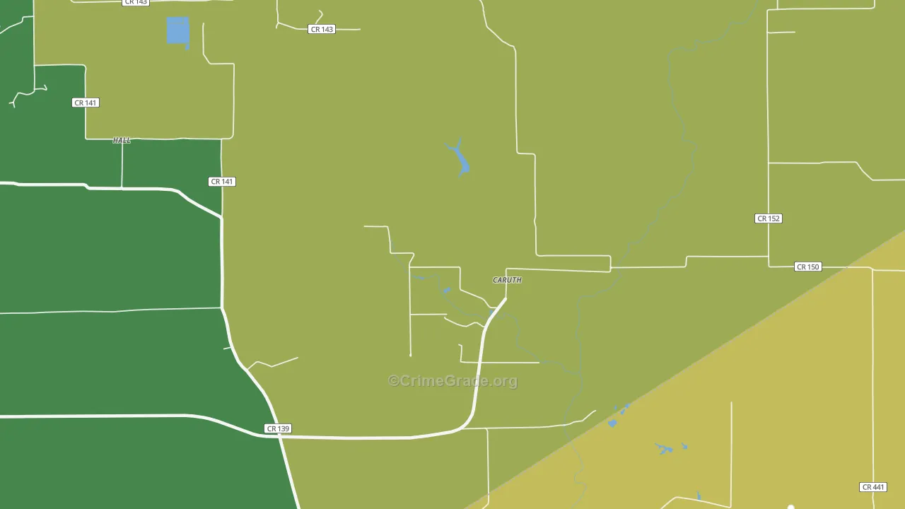 Saturn, TX Map of Drug-Related Crime Rates