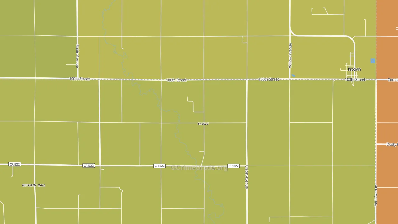 Saude, IA Map of Drug-Related Crime Rates