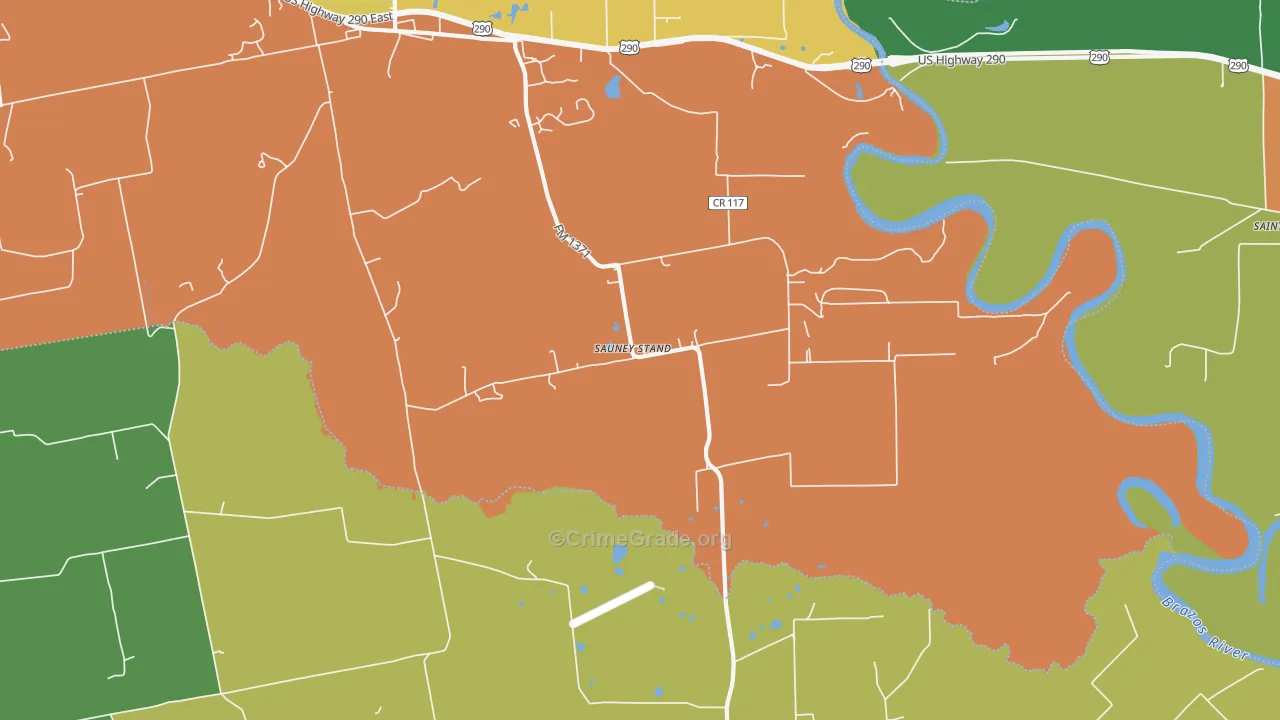 Sauney Stand, TX Map of Drug-Related Crime Rates