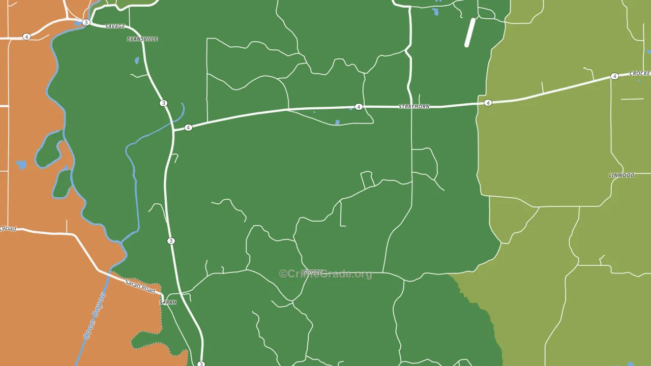 Savage, MS Map of Drug-Related Crime Rates