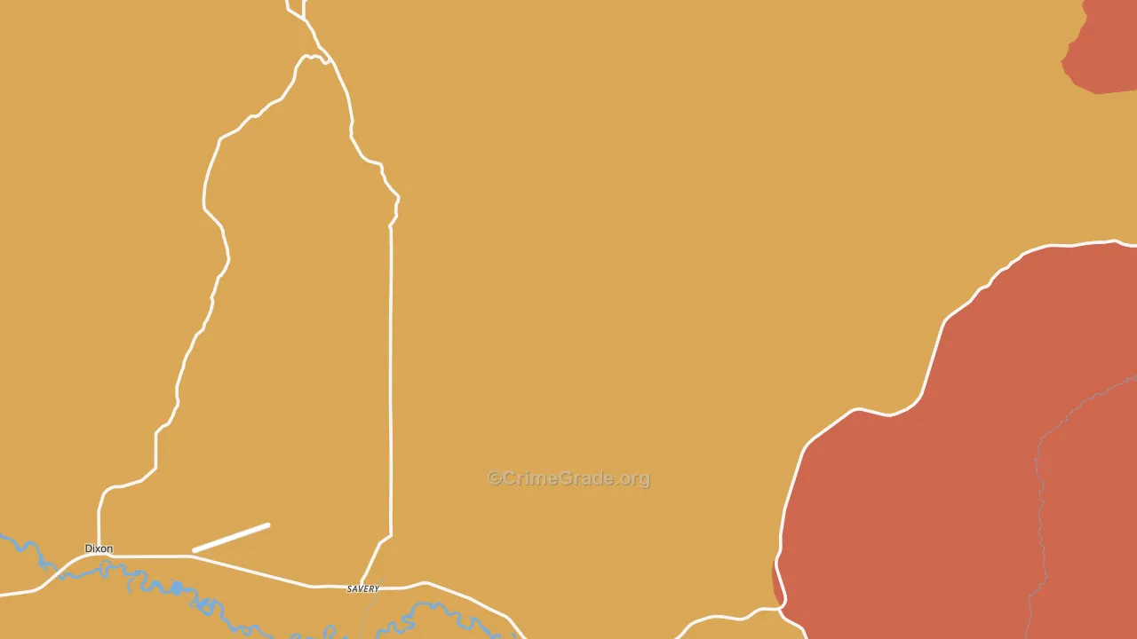 Savery, WY Map of Drug-Related Crime Rates