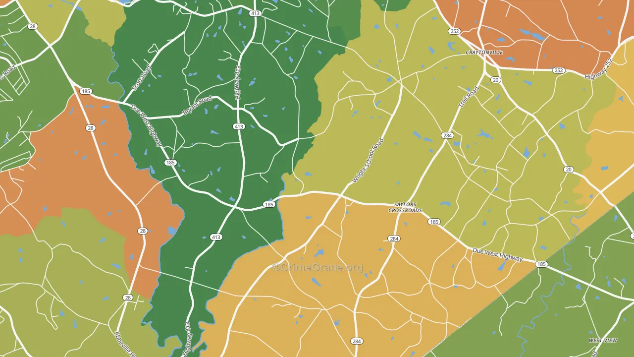 Saylors Crossroads, SC Map of Drug-Related Crime Rates