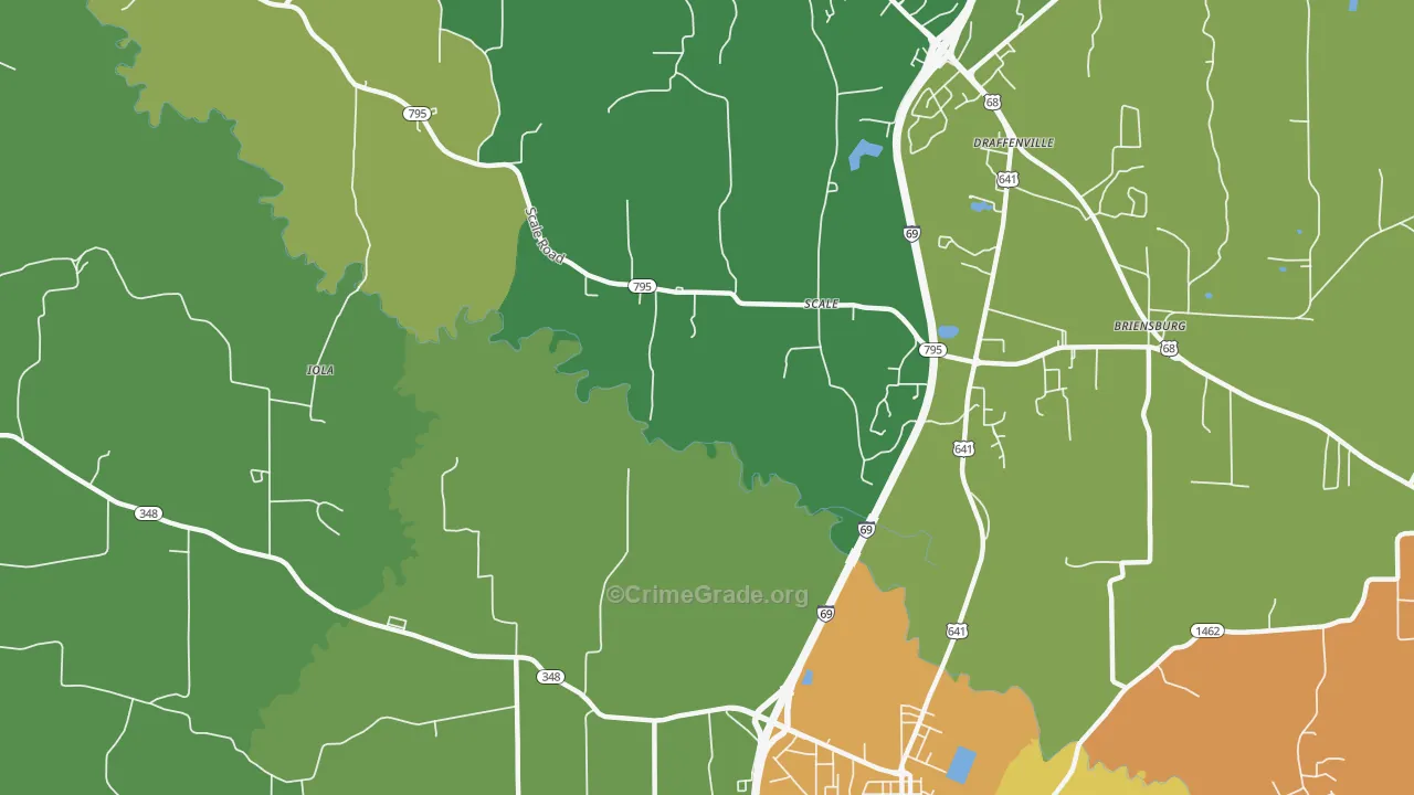 Scale, KY Map of Drug-Related Crime Rates