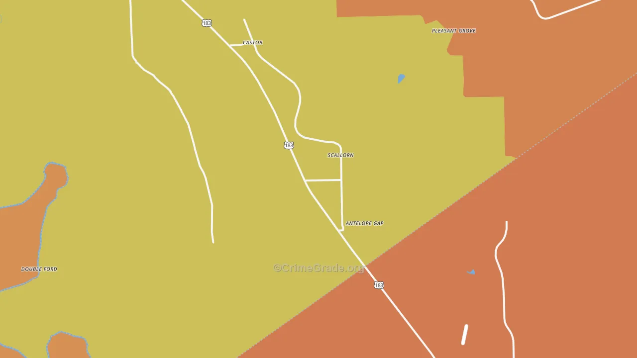 Scallorn, TX Map of Drug-Related Crime Rates