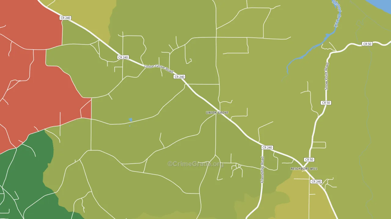 Scant City, AL Map of Drug-Related Crime Rates