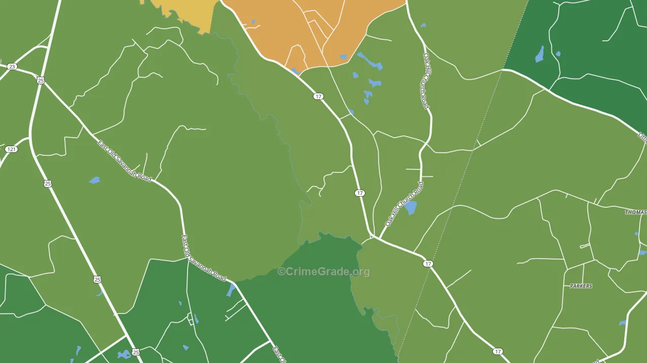 Scarboro, GA Map of Drug-Related Crime Rates