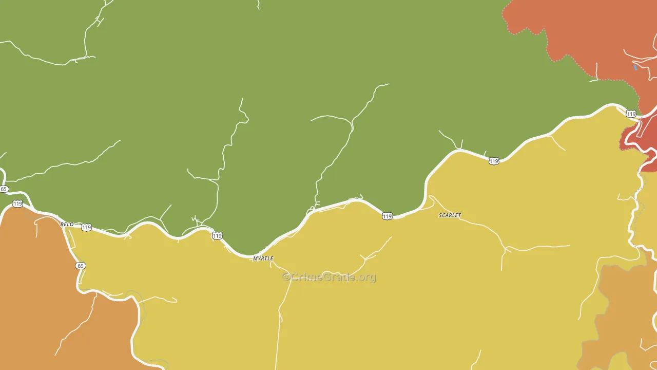 Scarlet, WV Map of Drug-Related Crime Rates