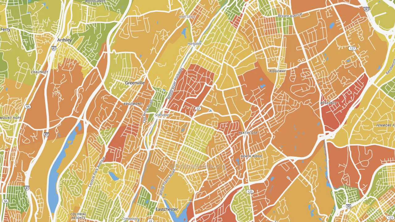 Scarsdale, NY Map of Drug-Related Crime Rates