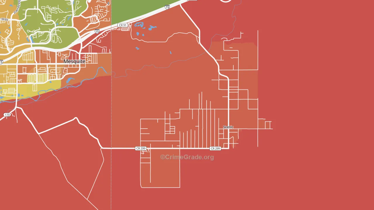 Scenic, AZ Map of Drug-Related Crime Rates