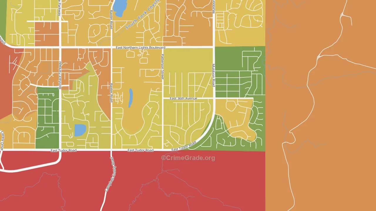 Scenic Foothills, Anchorage, AK Map of Drug-Related Crime Rates