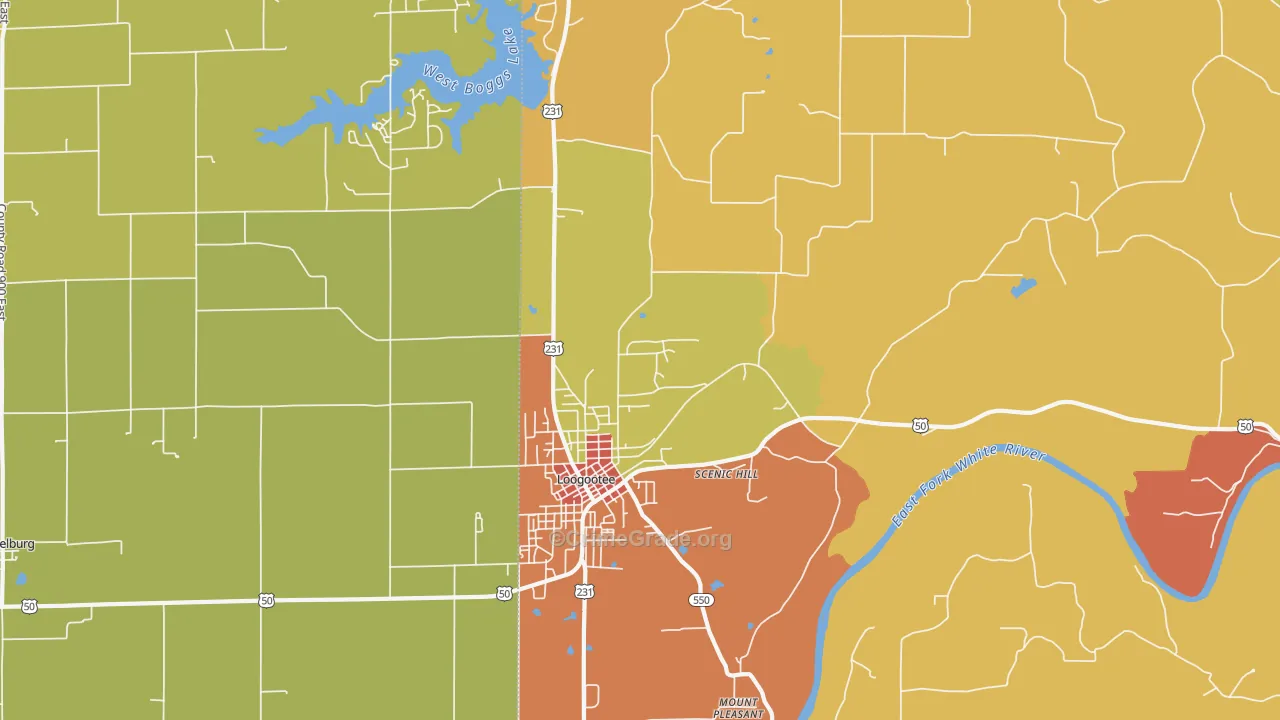 Scenic Hill, IN Map of Drug-Related Crime Rates