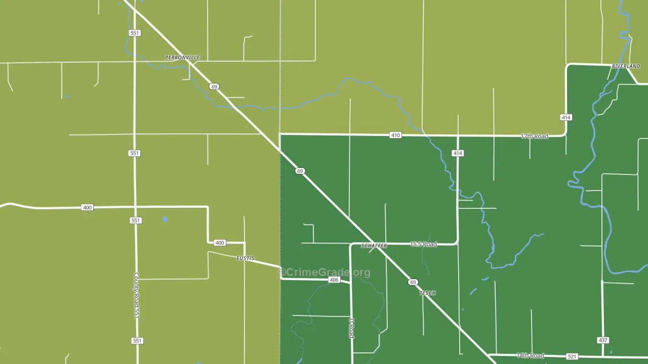 Schaffer, MI Map of Drug-Related Crime Rates