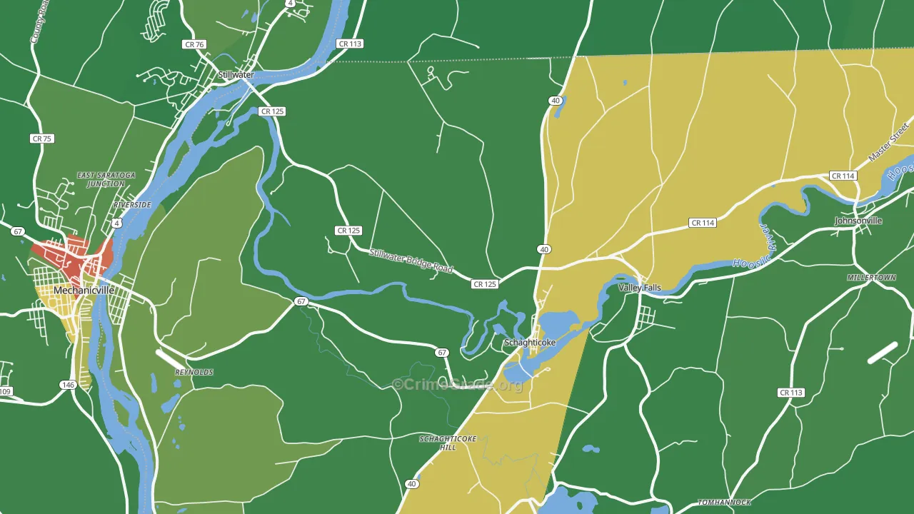 Schaghticoke, NY Map of Drug-Related Crime Rates