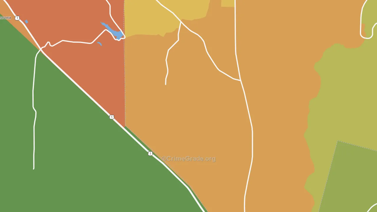 Schlatterville, GA Map of Drug-Related Crime Rates