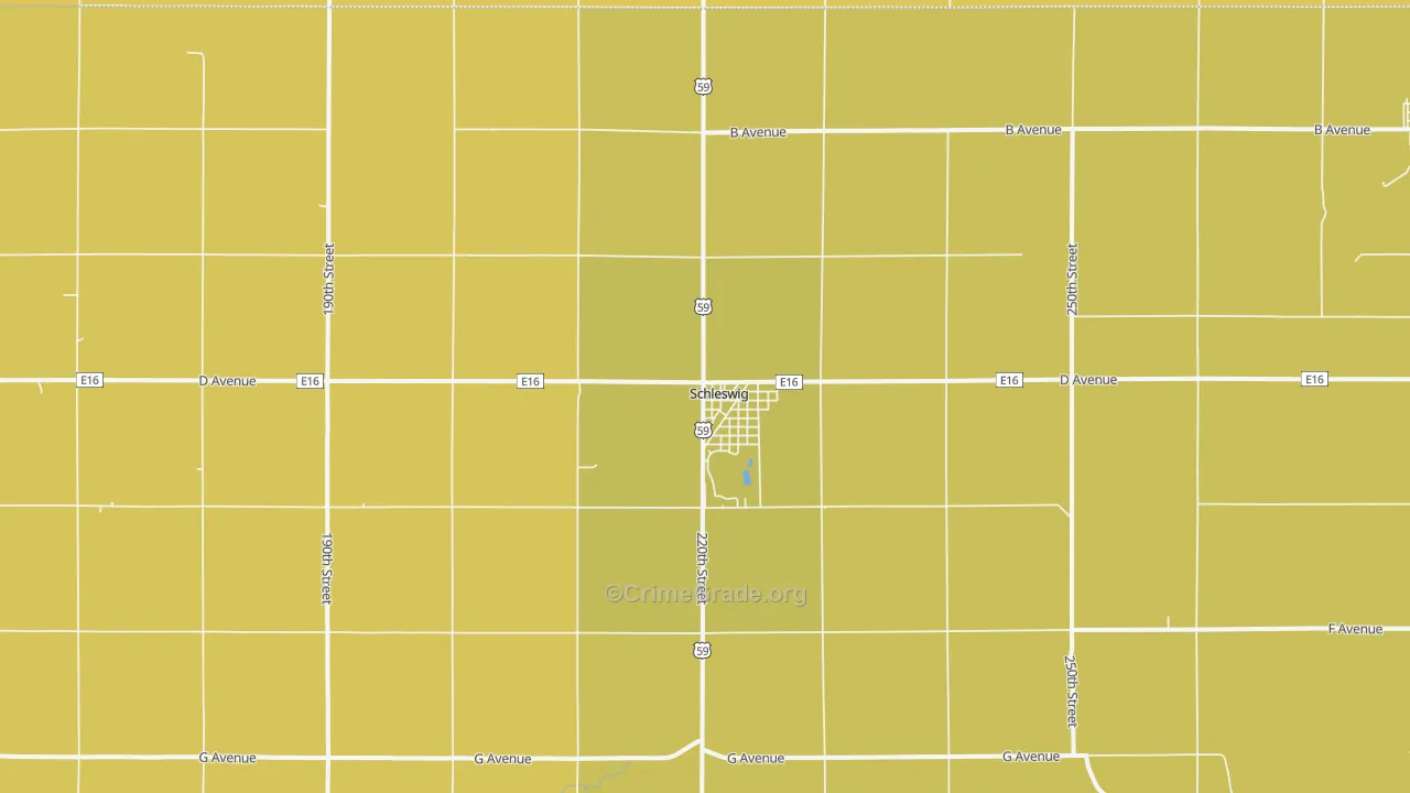 Schleswig, IA Map of Drug-Related Crime Rates
