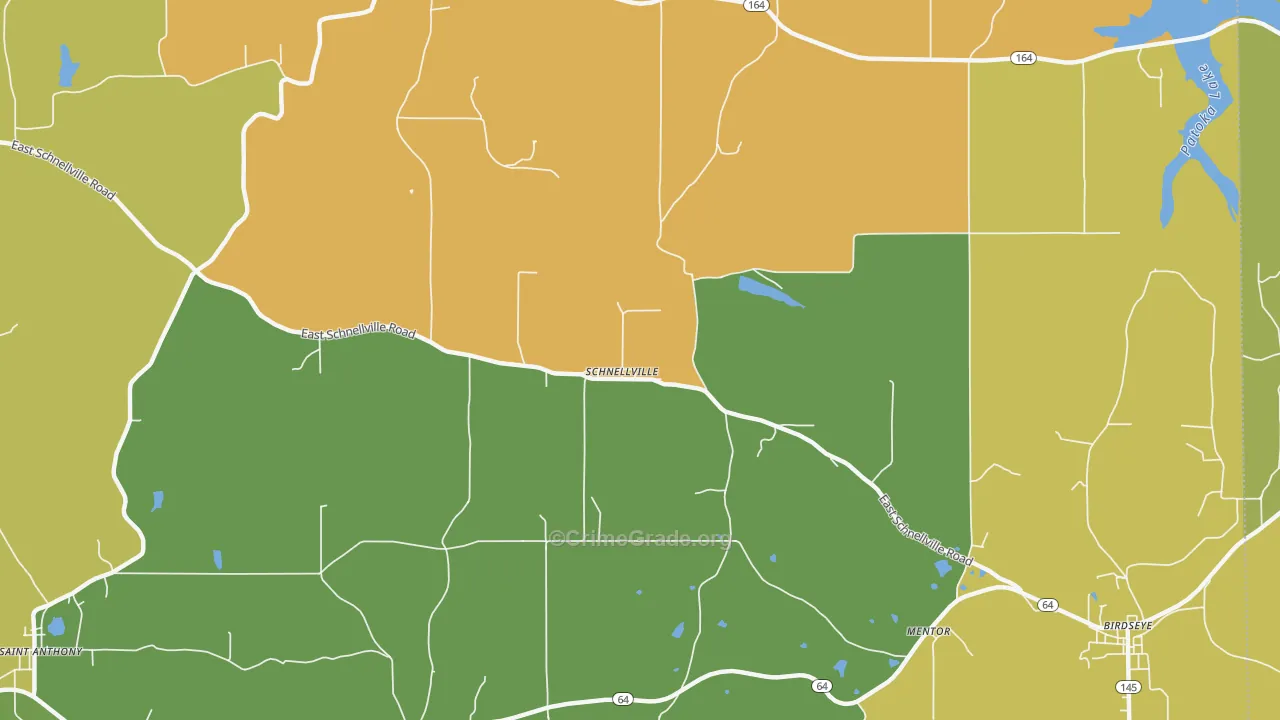Schnellville, IN Map of Drug-Related Crime Rates