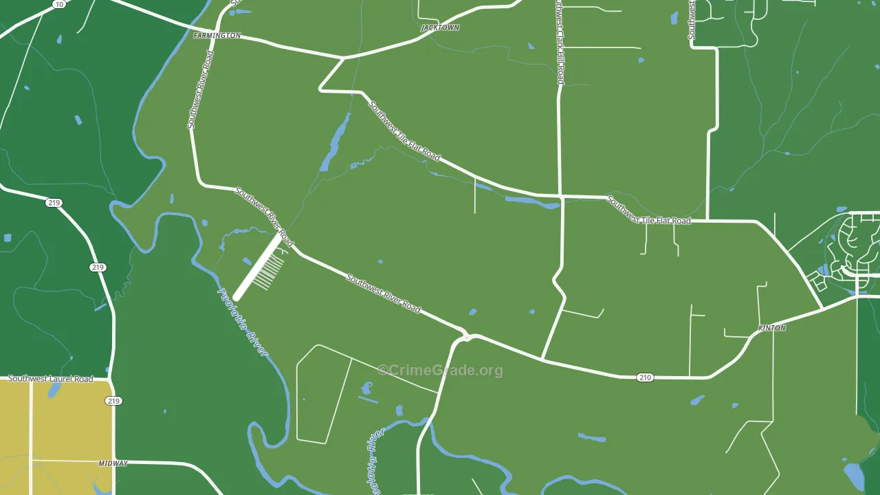 Scholls, OR Map of Drug-Related Crime Rates