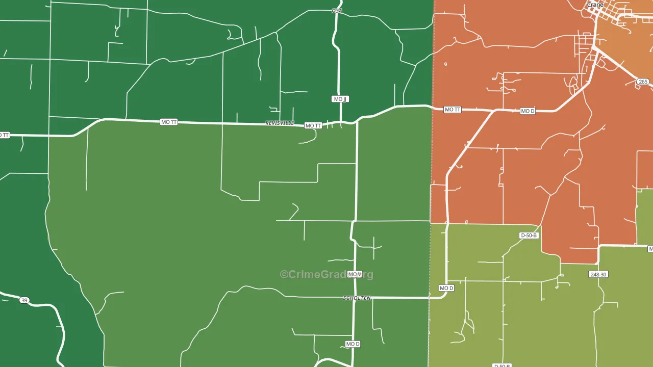 Scholten, MO Map of Drug-Related Crime Rates