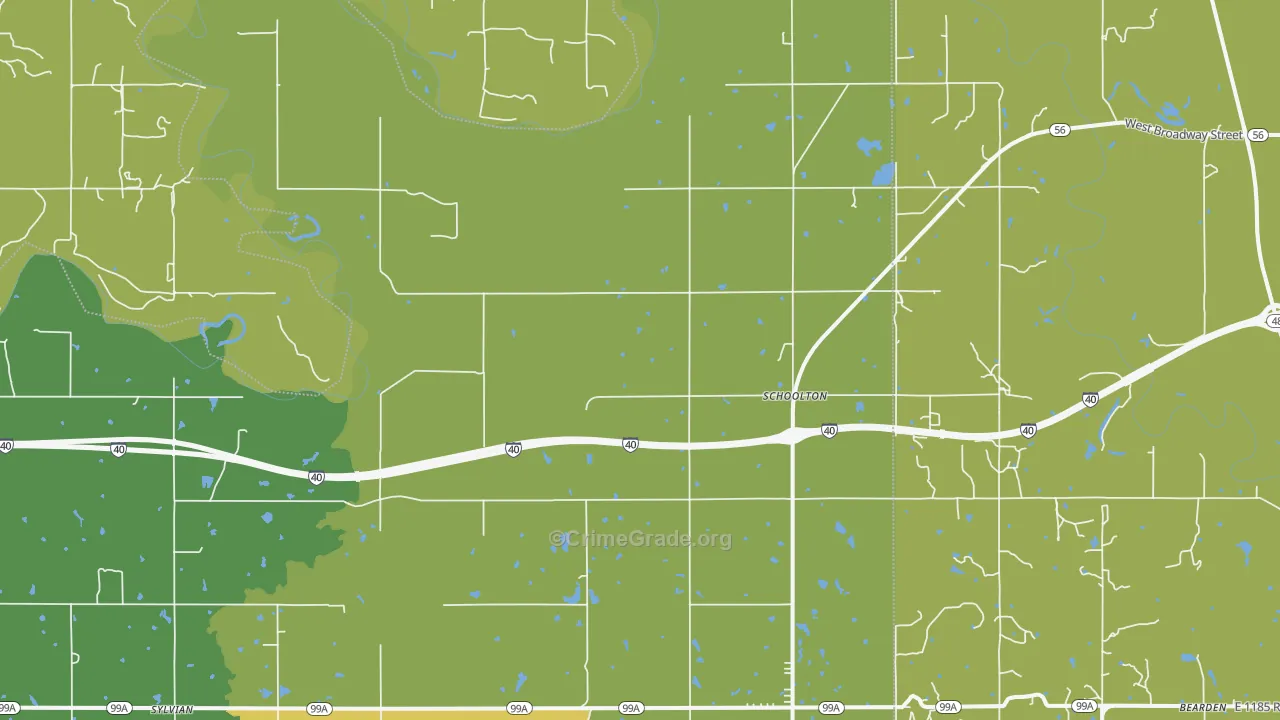 Schoolton, OK Map of Drug-Related Crime Rates