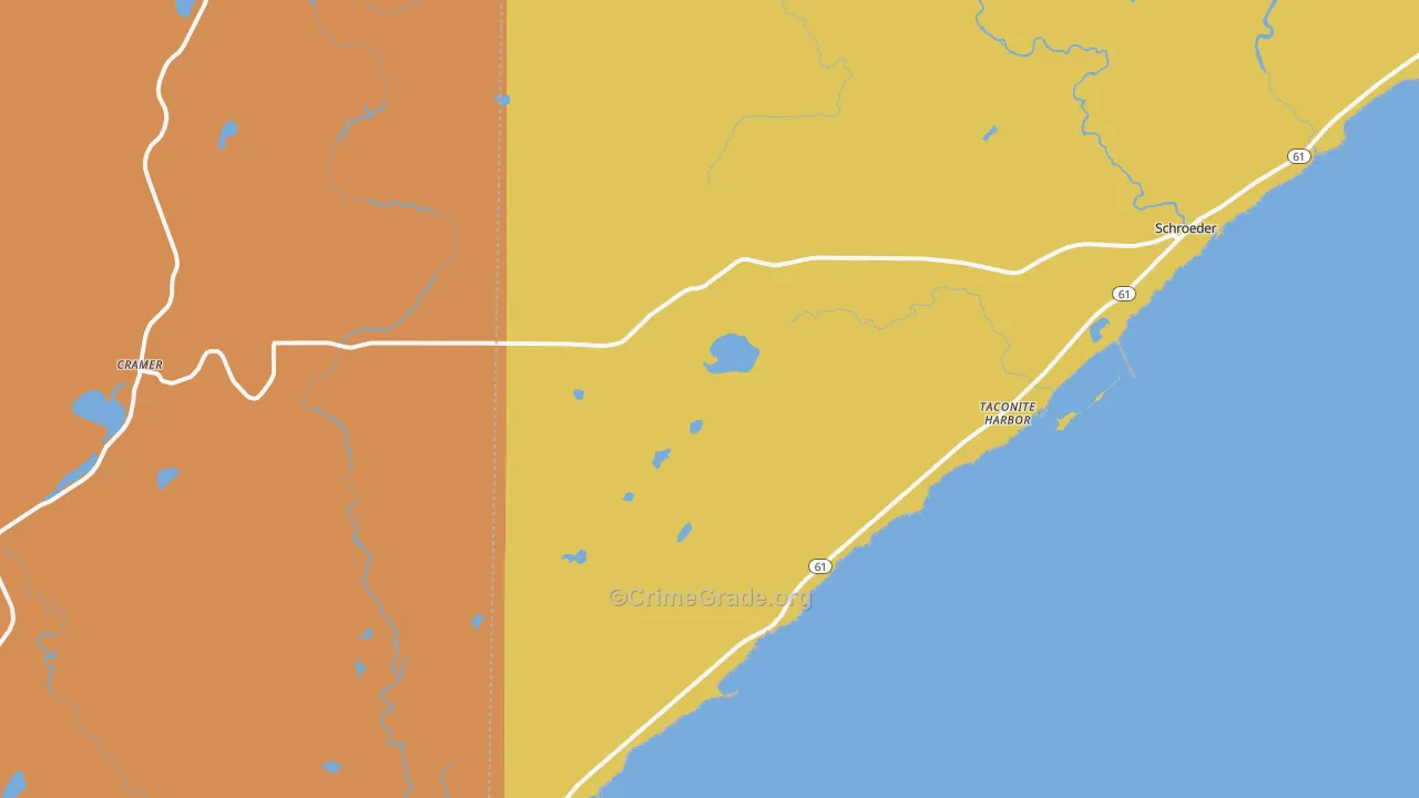 Schroeder, MN Map of Drug-Related Crime Rates