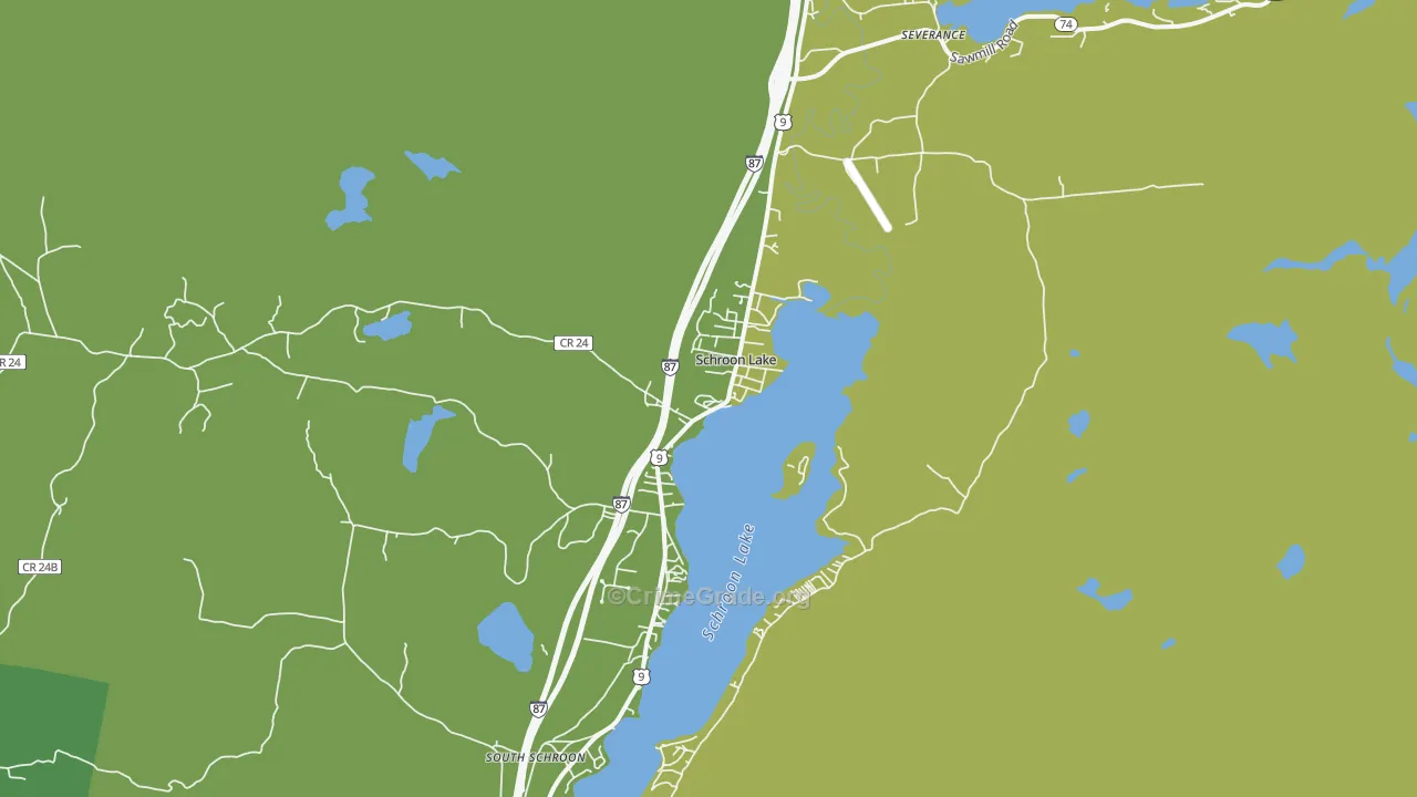 Schroon Lake, NY Map of Drug-Related Crime Rates