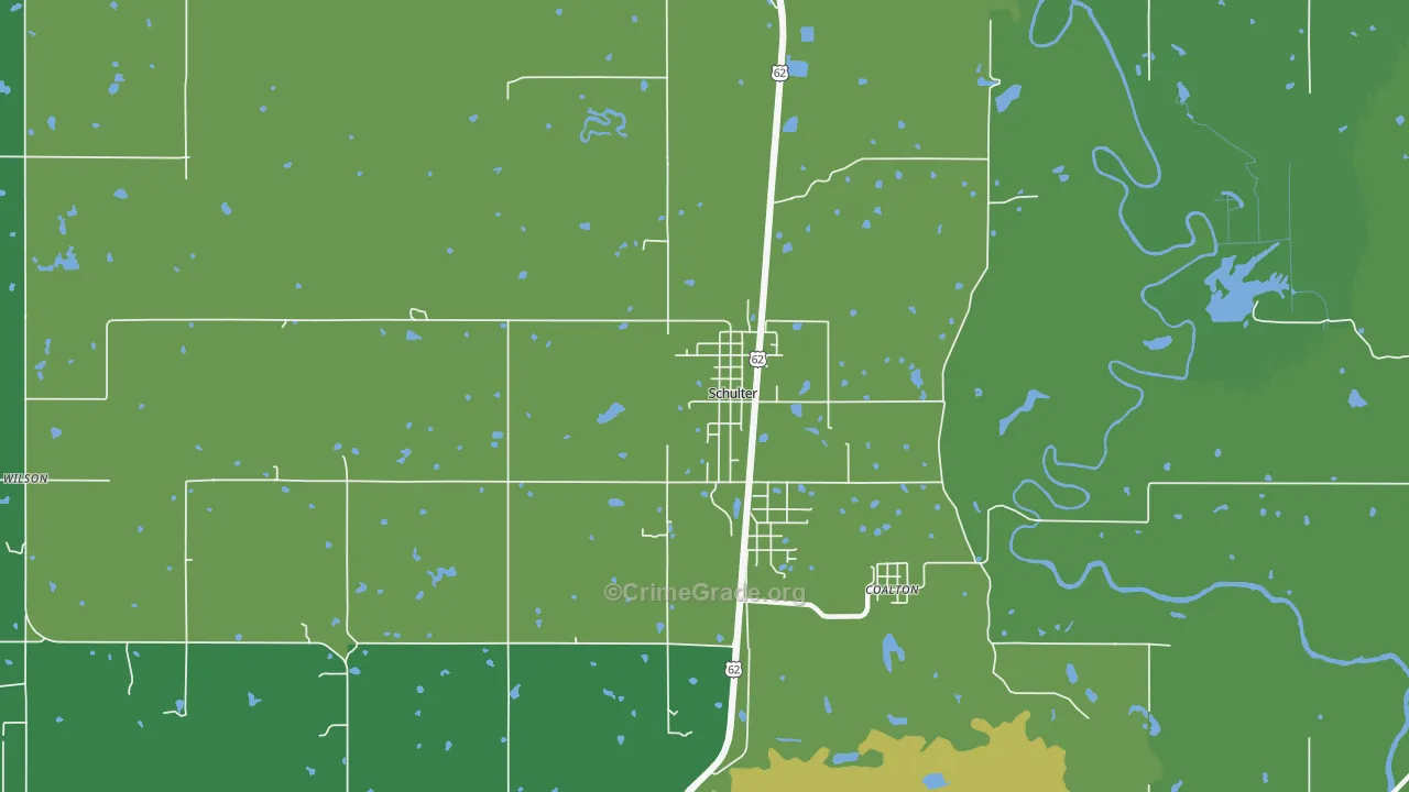 Schulter, OK Map of Drug-Related Crime Rates
