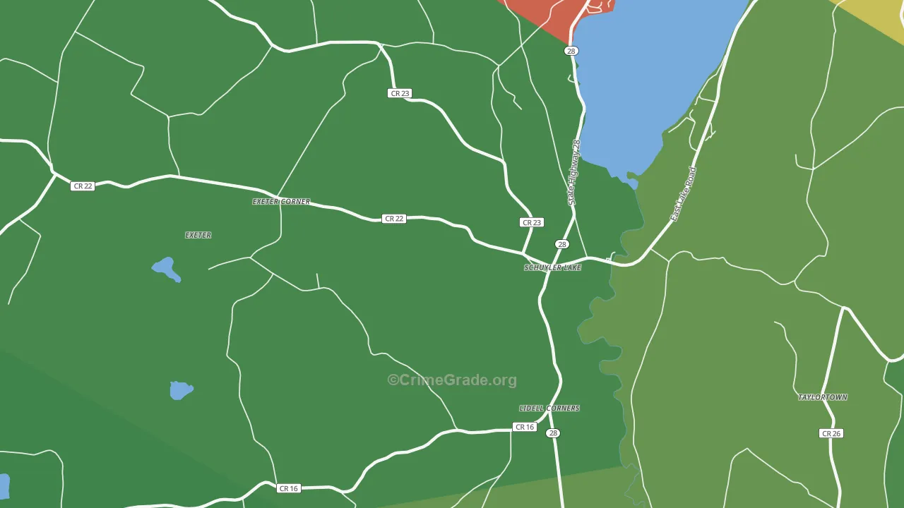 Schuyler Lake, NY Map of Drug-Related Crime Rates