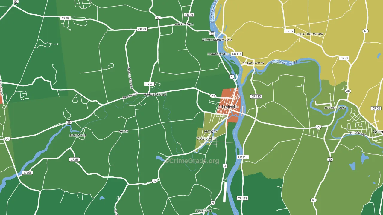 Schuylerville, NY Map of Drug-Related Crime Rates