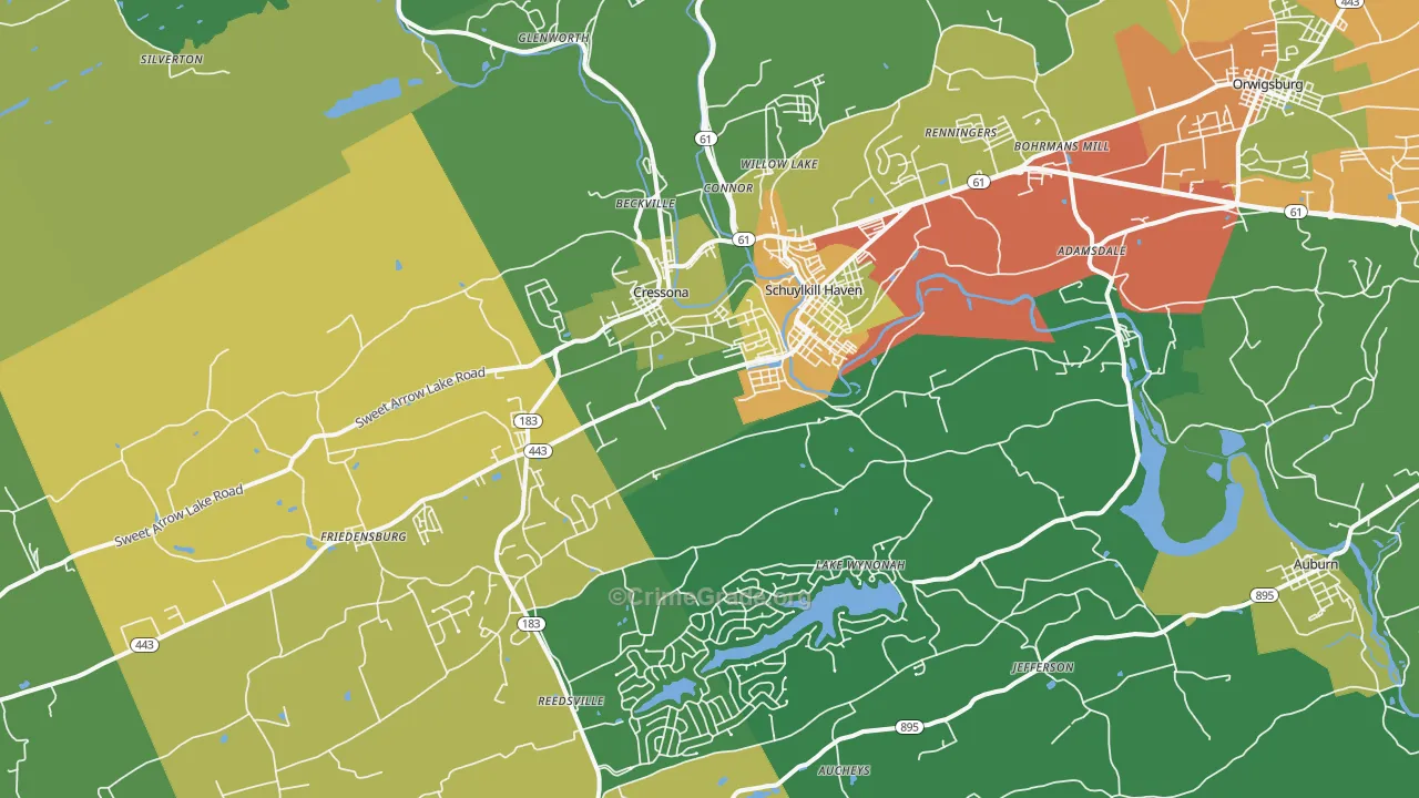 Schuylkill Haven, PA Map of Drug-Related Crime Rates