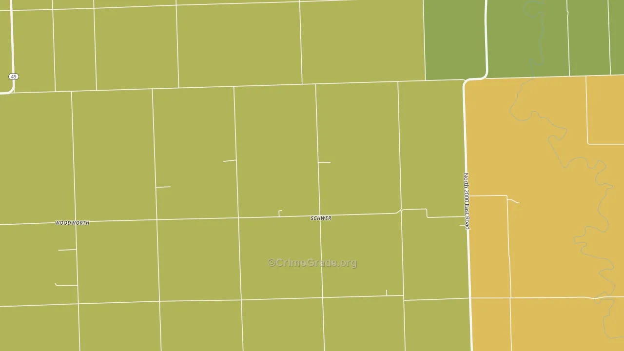 Schwer, IL Map of Drug-Related Crime Rates