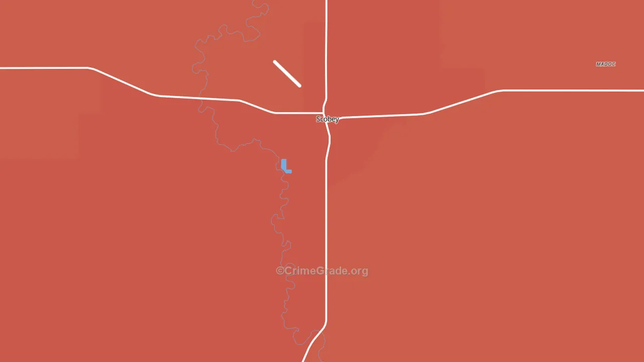 Scobey, MT Map of Drug-Related Crime Rates