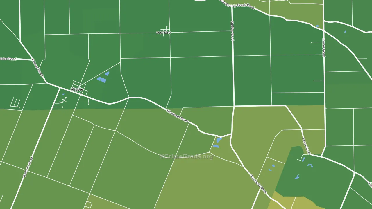 Scofield, MI Map of Drug-Related Crime Rates