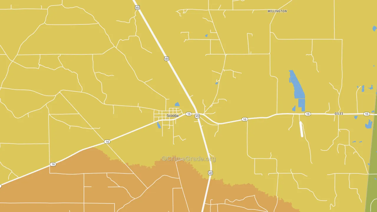 Scooba, MS Map of Drug-Related Crime Rates