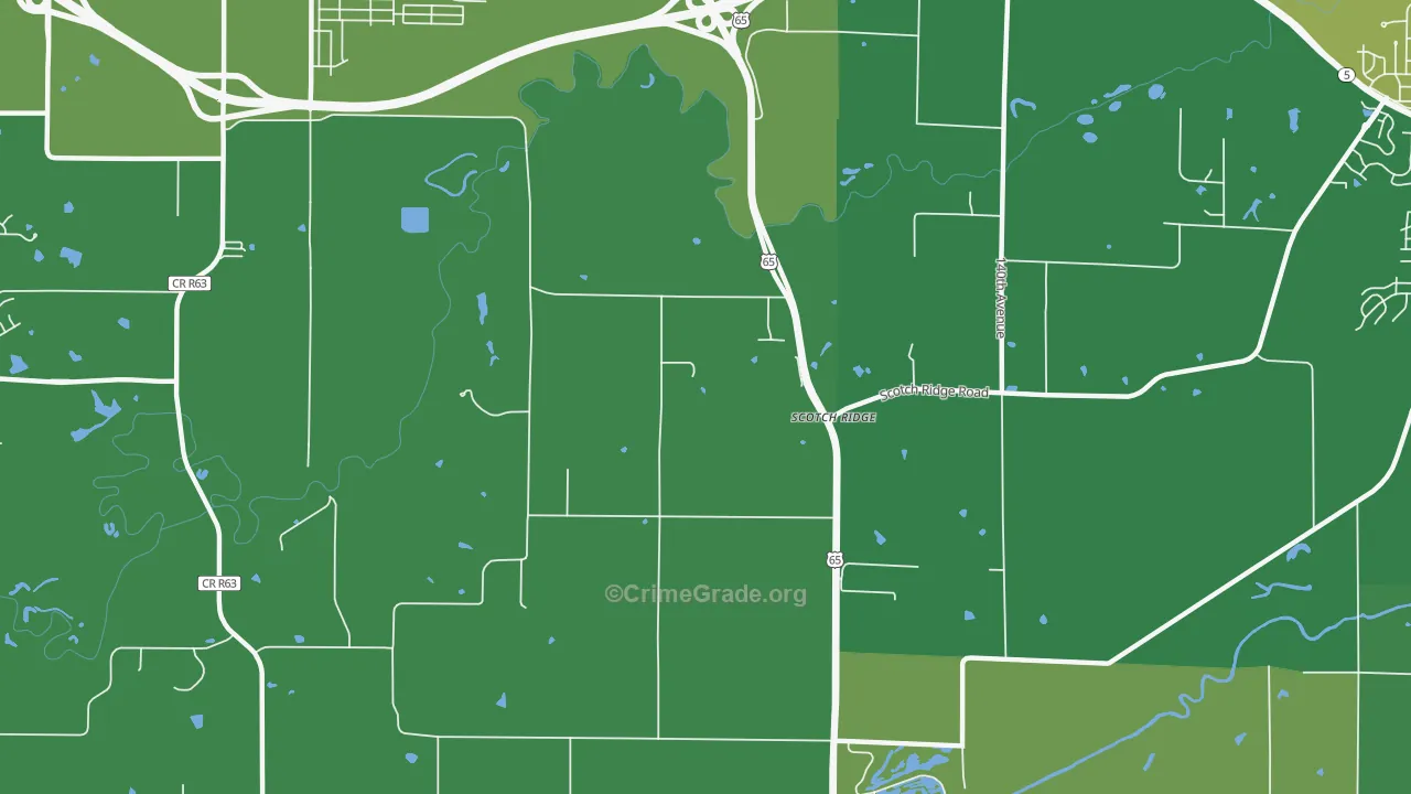 Scotch Ridge, IA Map of Drug-Related Crime Rates