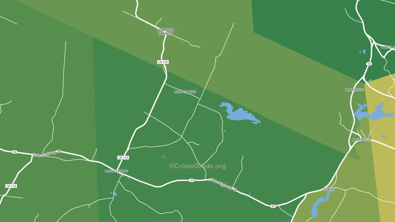 Scotchbrush, NY Map of Drug-Related Crime Rates