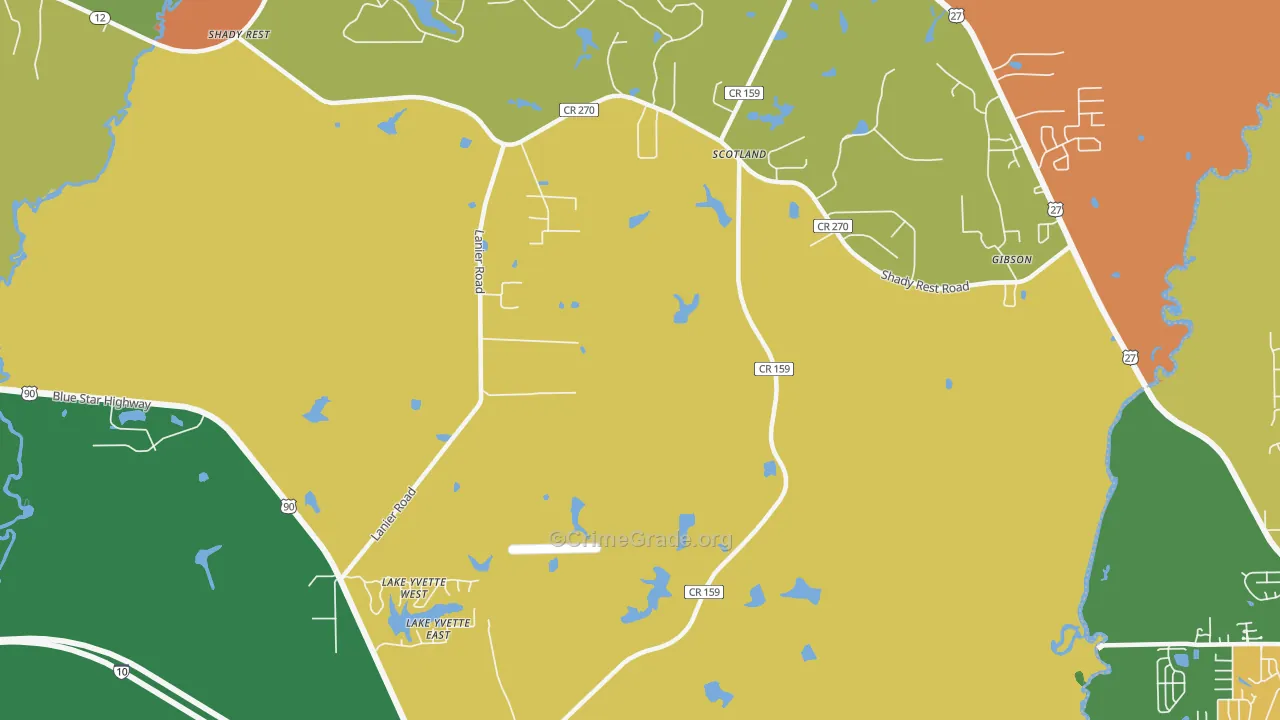 Scotland, FL Map of Drug-Related Crime Rates