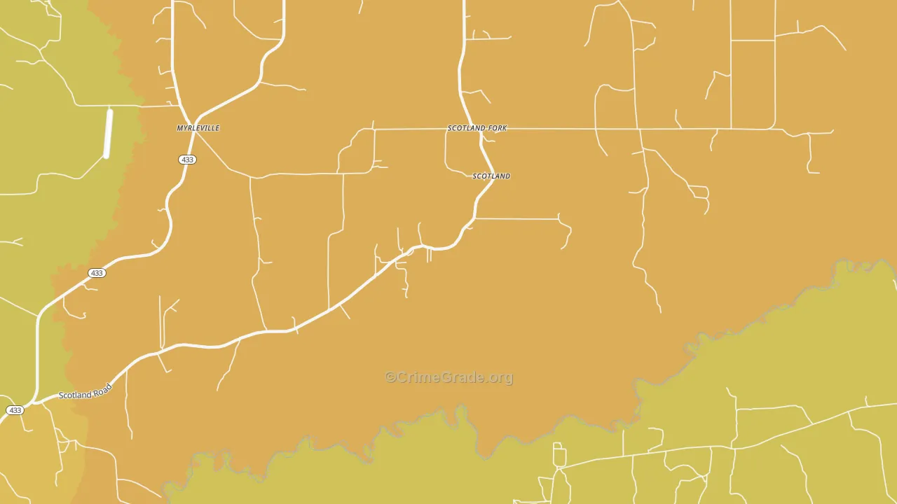 Scotland Fork, MS Map of Drug-Related Crime Rates