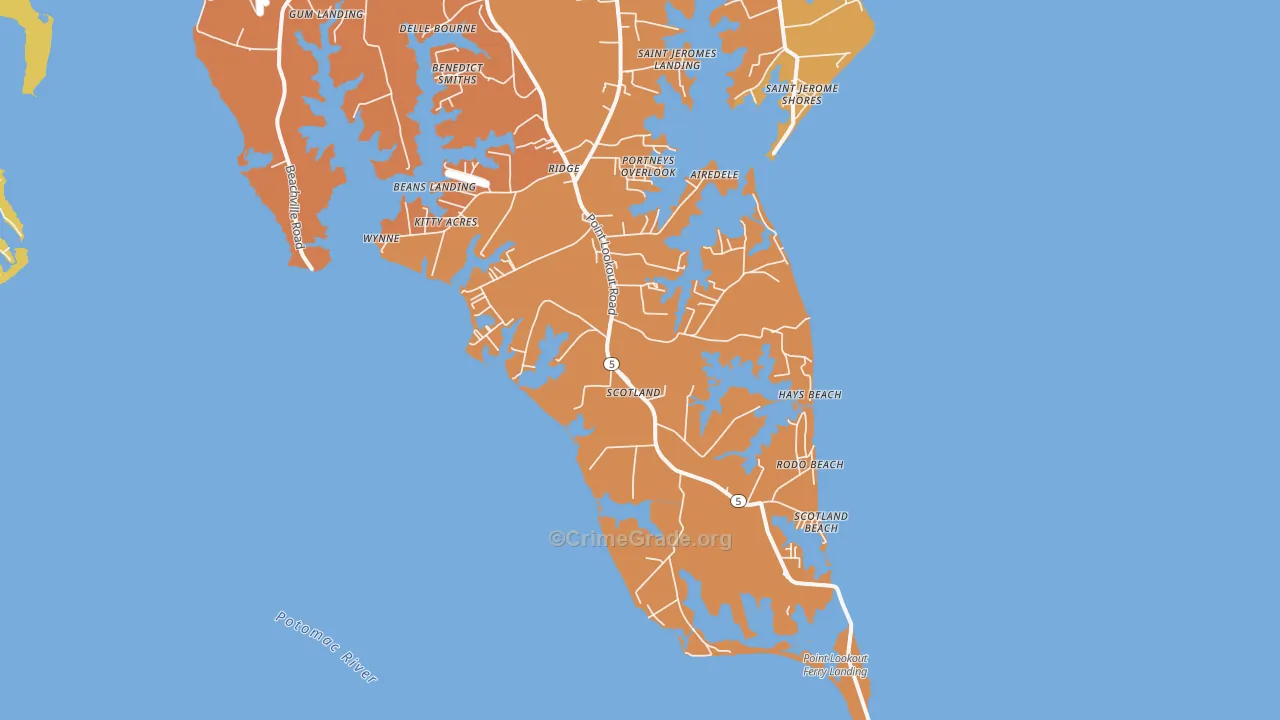 Scotland, MD Map of Drug-Related Crime Rates