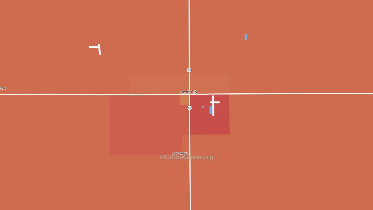 Scott City, KS Map of Drug-Related Crime Rates
