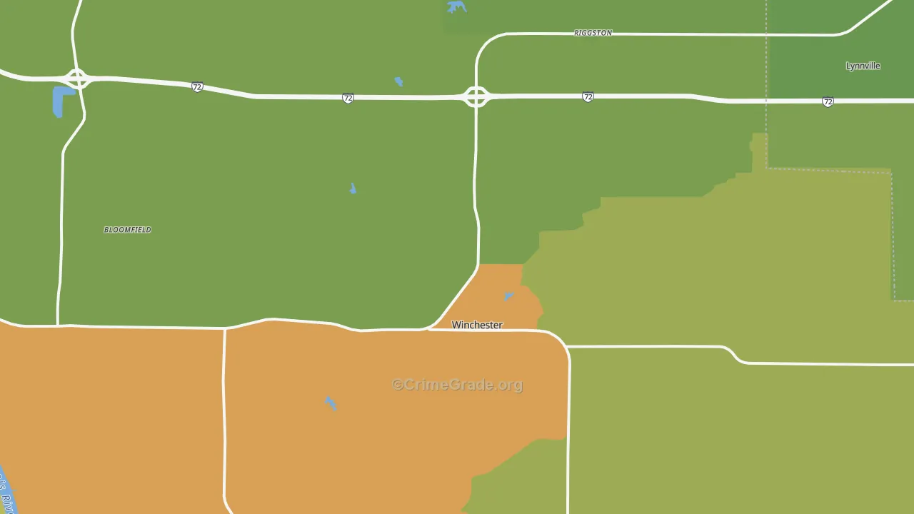 Scott County, IL Map of Drug-Related Crime Rates